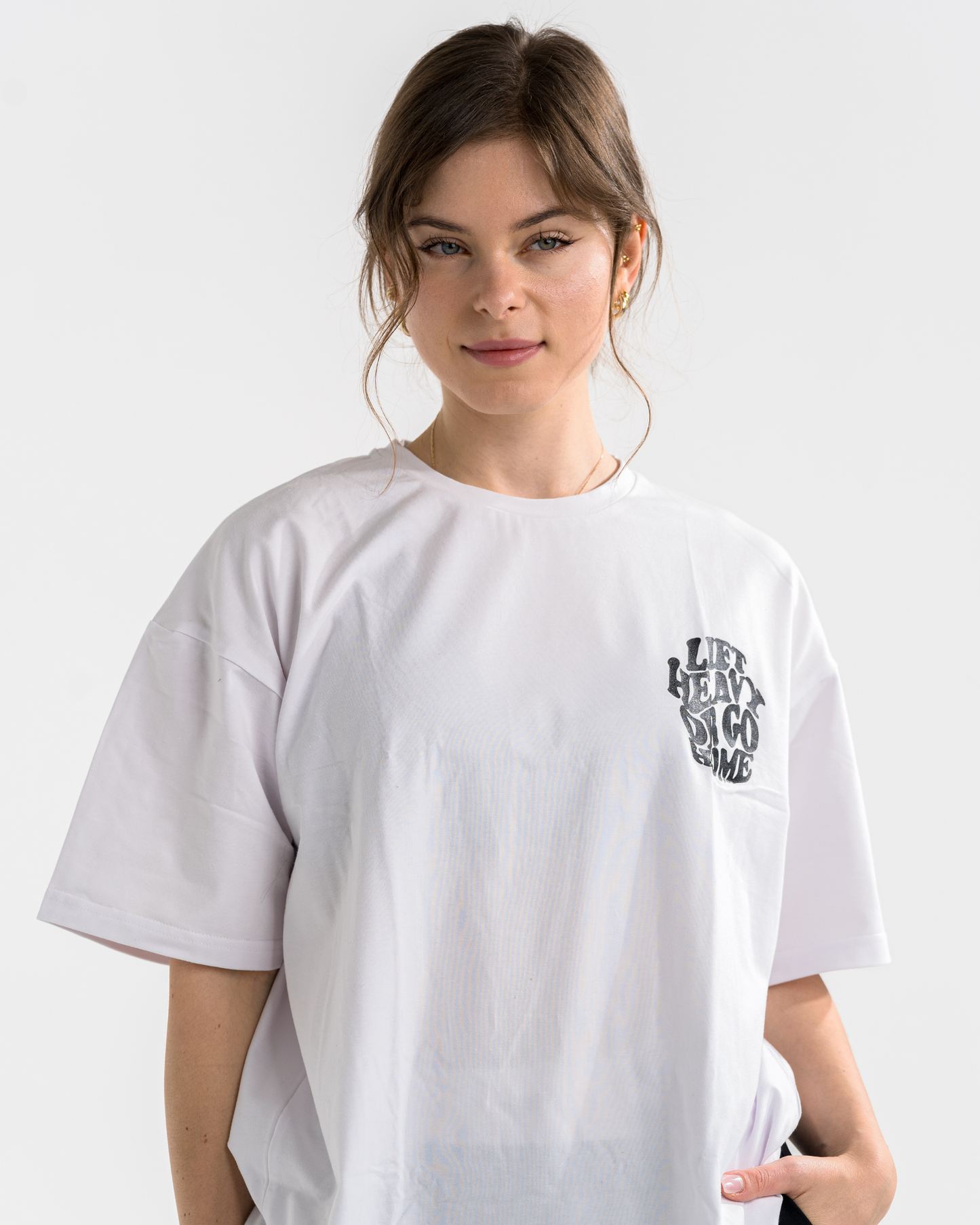 T-SHIRT "LIFT HEAVY" - WHITE