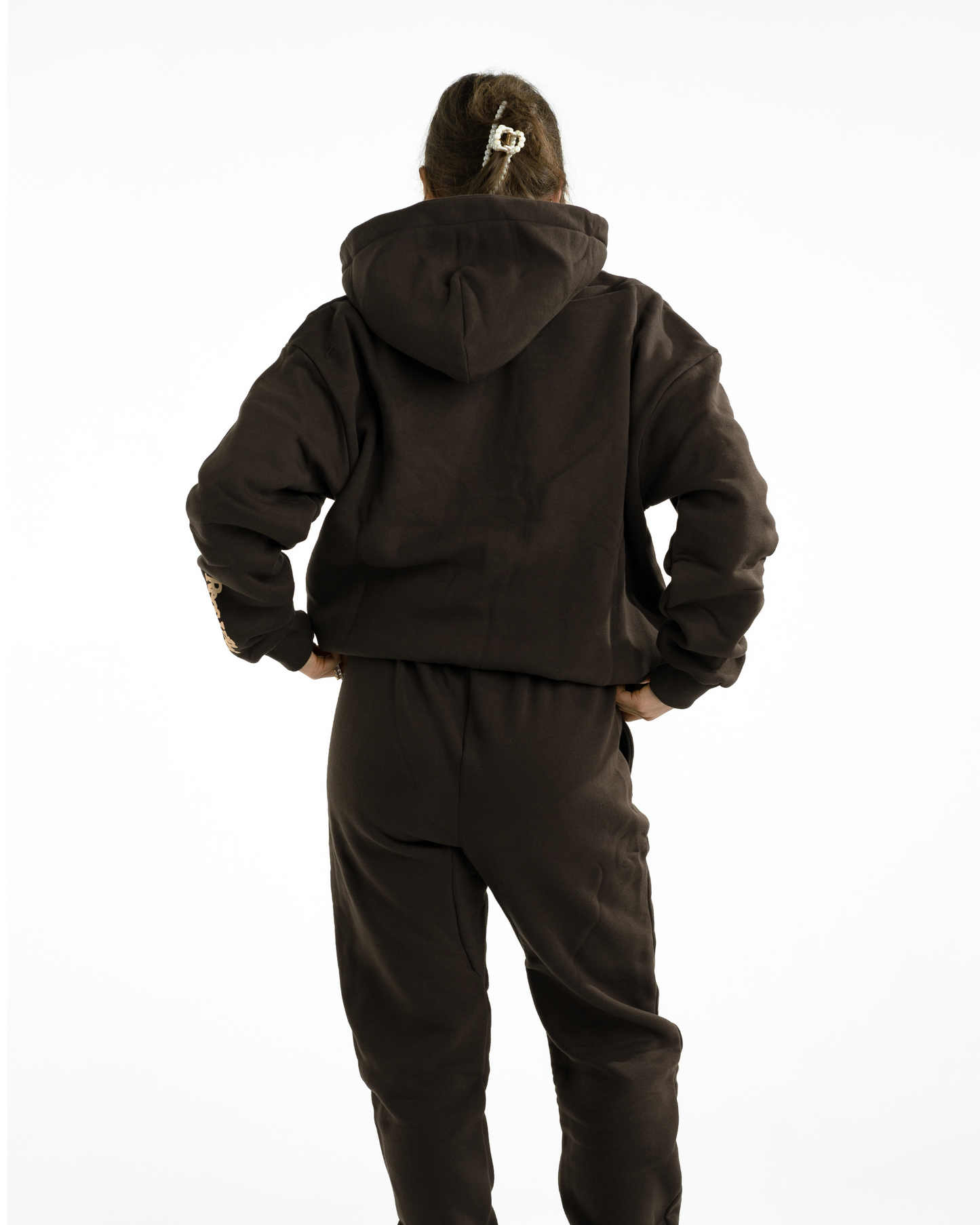 HOODIE "LIFT HEAVY" - BROWN