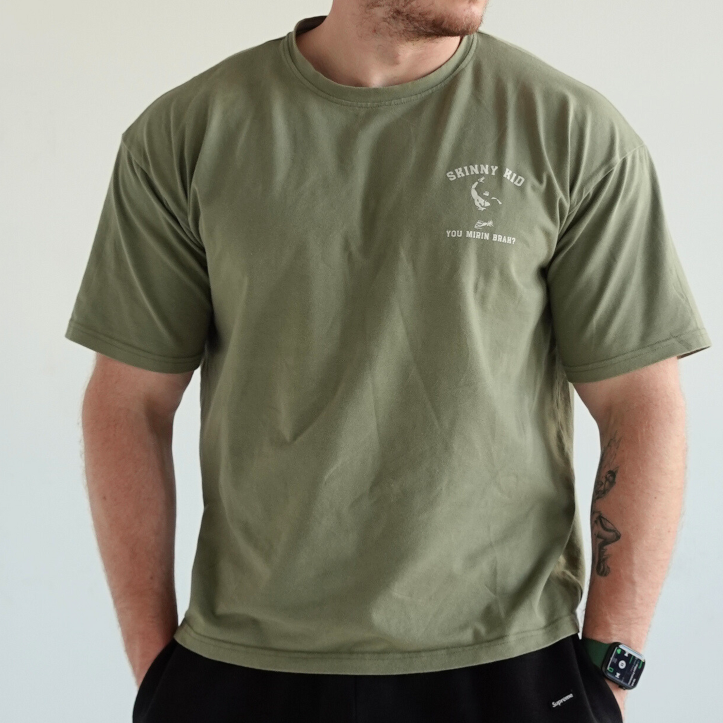 T-SHIRT "SKINNY KID" - OLIVE